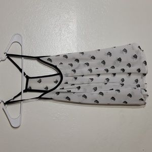 Princess Vera Wang Sheer Angelfish Tank Top Blouse sz M GUC